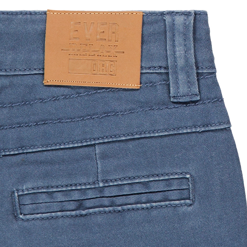 Pantalon surteint bleu clair avec poche zippée 