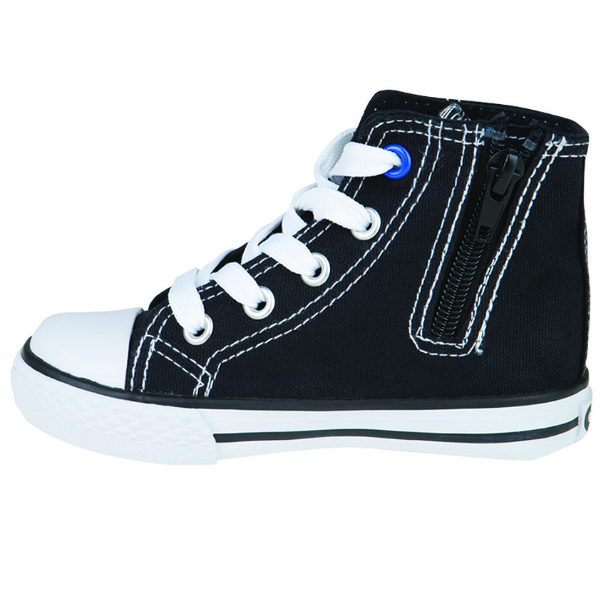 Baskets montantes à lacets avec patch drapeau  