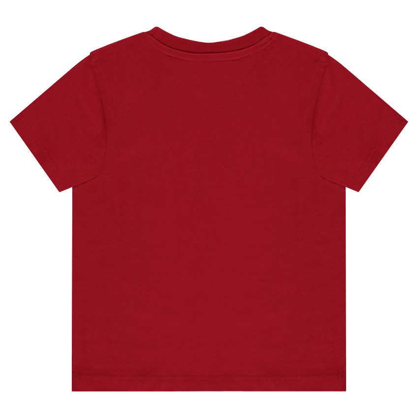 Tee-shirt manches courtes uni avec print fantaisie 