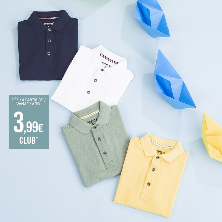 Polo manches courtes uni en coton bio 