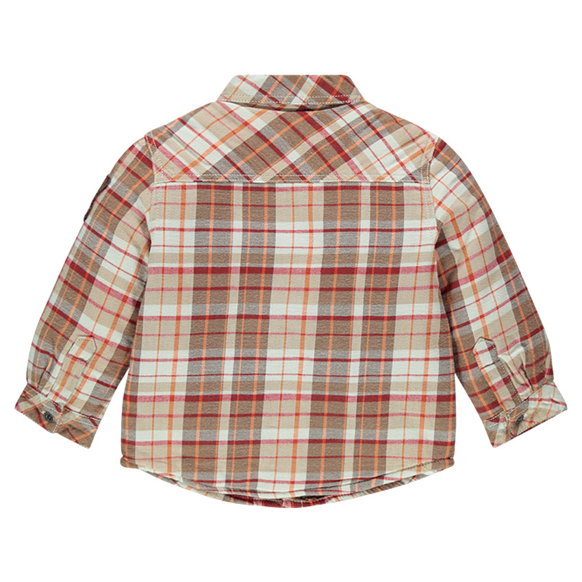 Surchemise manches longues en flanelle à carreaux 