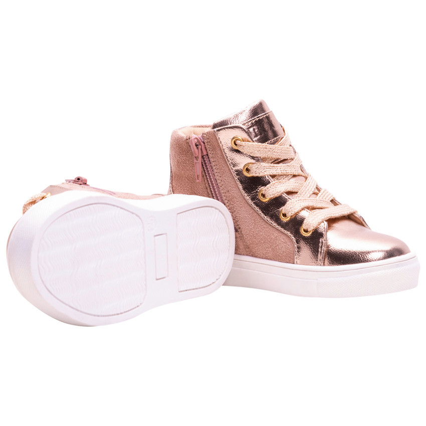 Baskets montantes bi-matière à clous fantaisie  