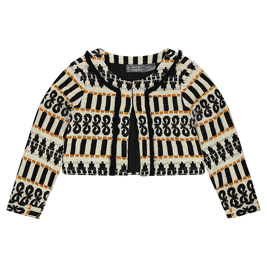 Veste courtes avec motif ethnique en jacquard 