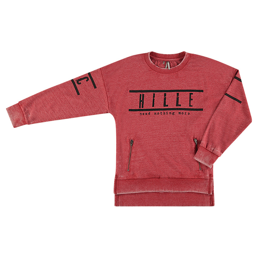 Junior - Sweat en molleton surteint avec zips et textes printés 