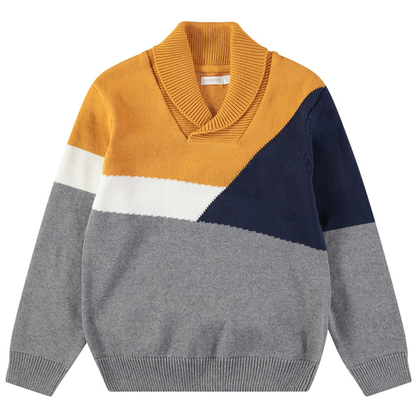 Pull en tricot à motif géométrique en jacquard 