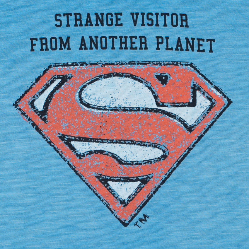 Tee-shirt manches courtes effet tie and dye avec print logo Warner Superman  