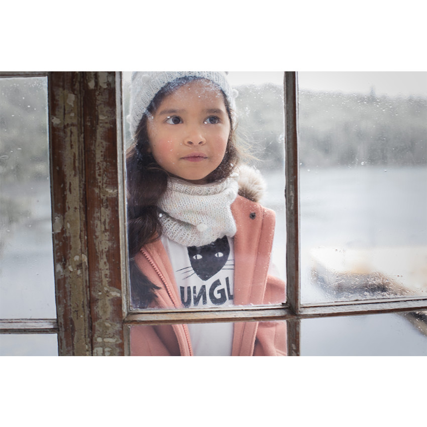 Sous-pull col roulé avec print chat 