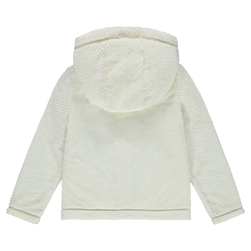 Junior - Gilet à capuche en sherpa zippé style robe de chambre 