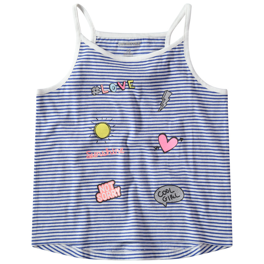 Junior - Débardeur à rayures all-over et symboles printés 