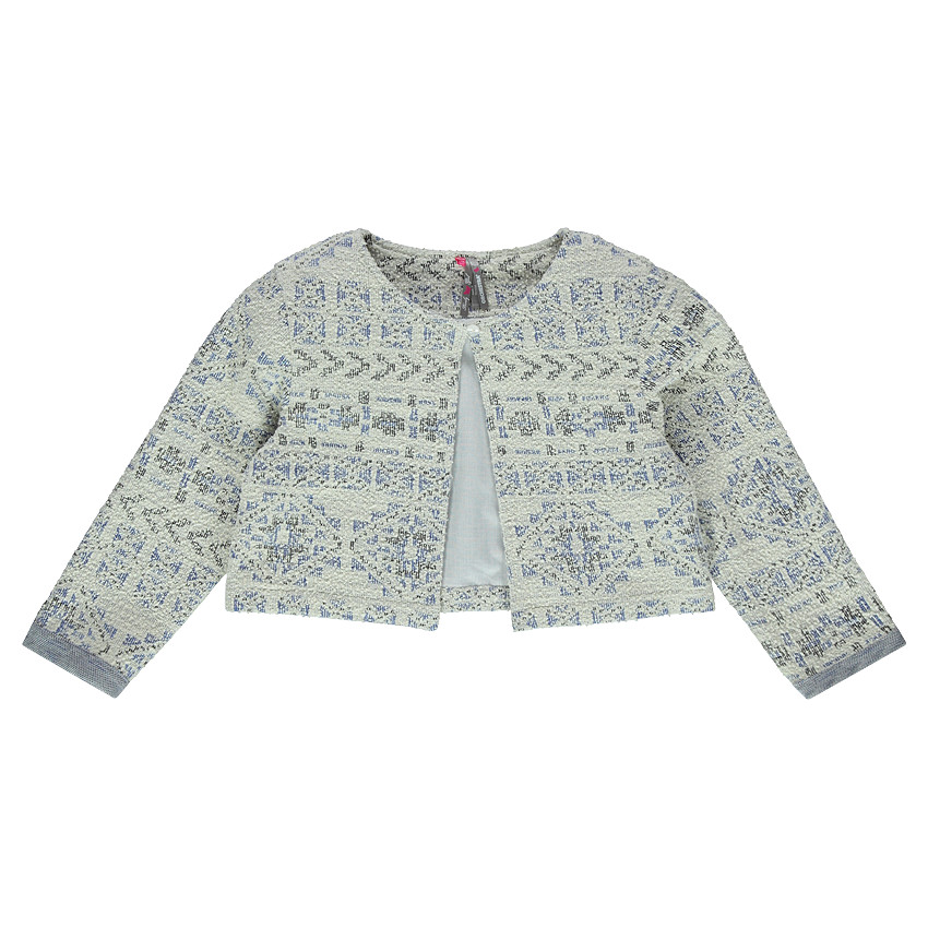 Junior - Veste courte en jacquard esprit ethnique 