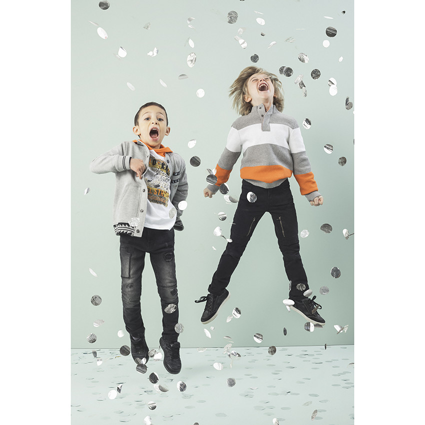 T-shirt manches longues à capuche print léopard 