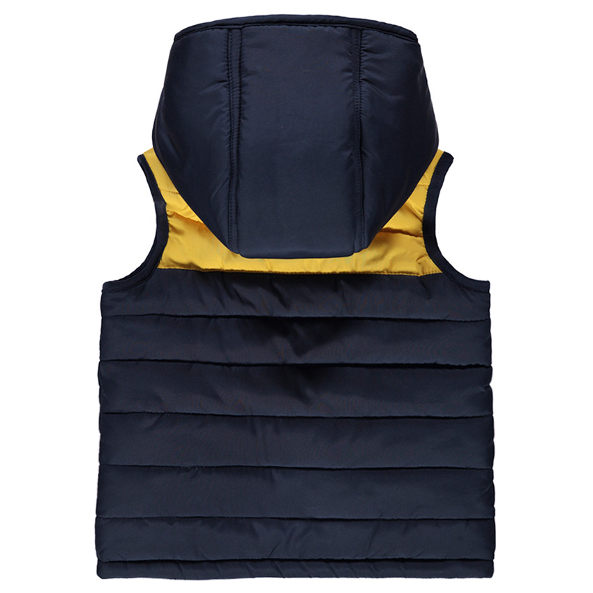 Doudoune sans manches avec badge patché et capuche amovible 