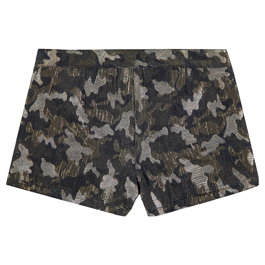Short en jacquard irisé motif army all-over 