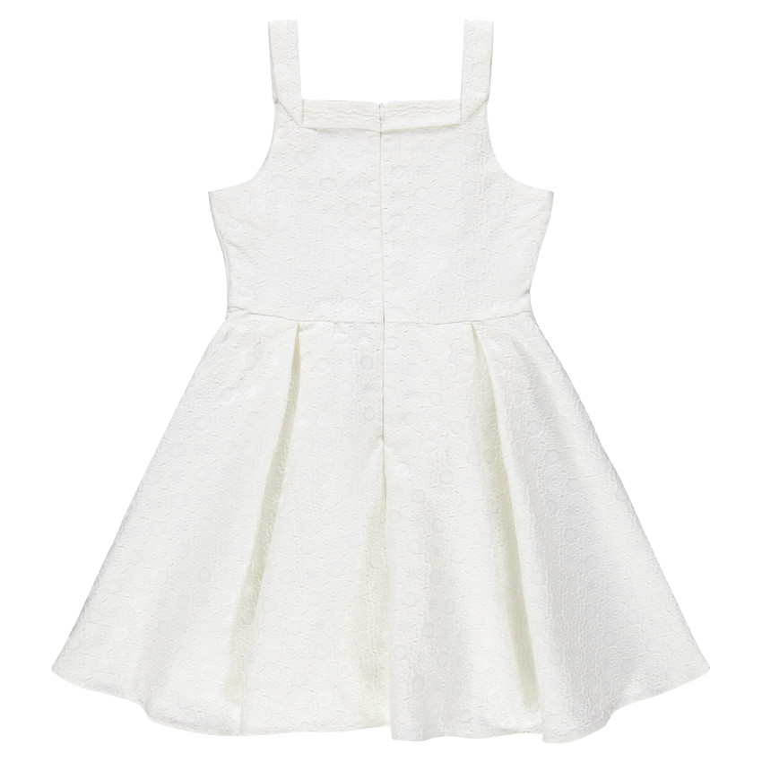 Junior - Robe de cérémonie avec motifs en jacquard ton sur ton 
