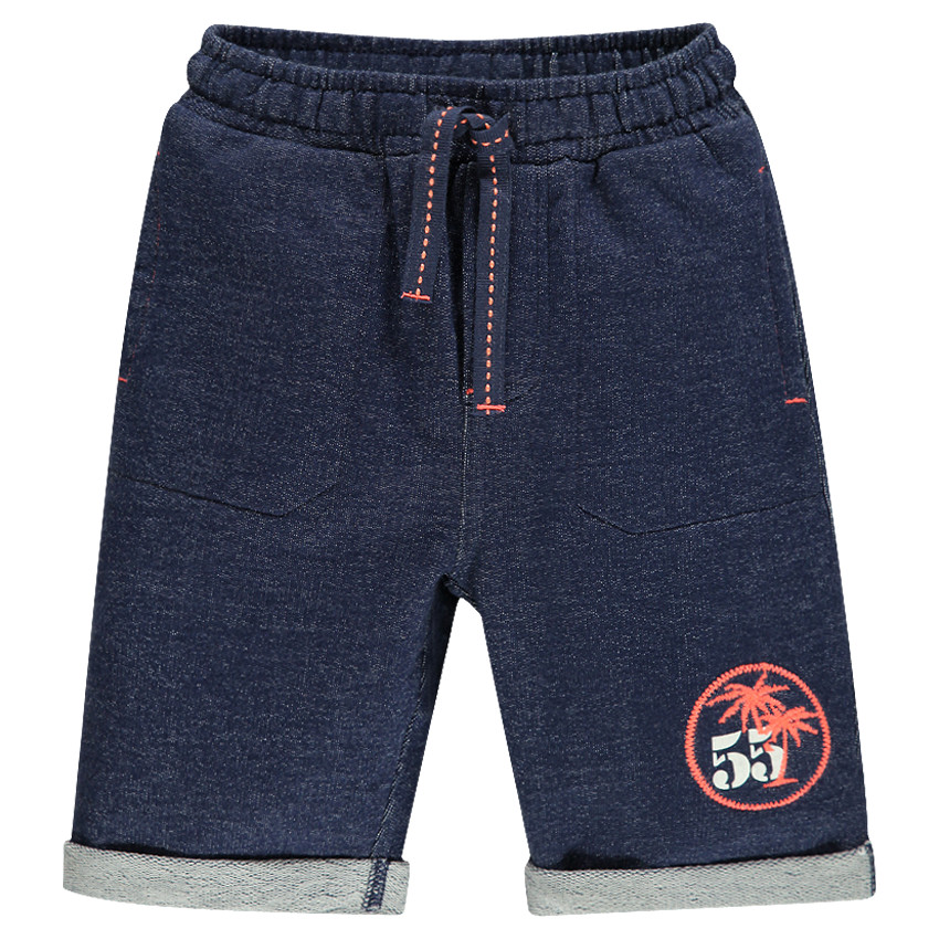 Bermuda en molleton effet jeans 