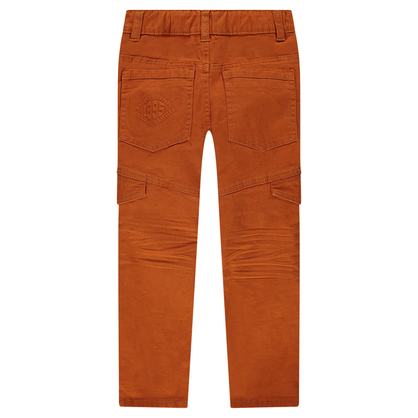 Pantalon coupe slim effet crinkle avec rabats  