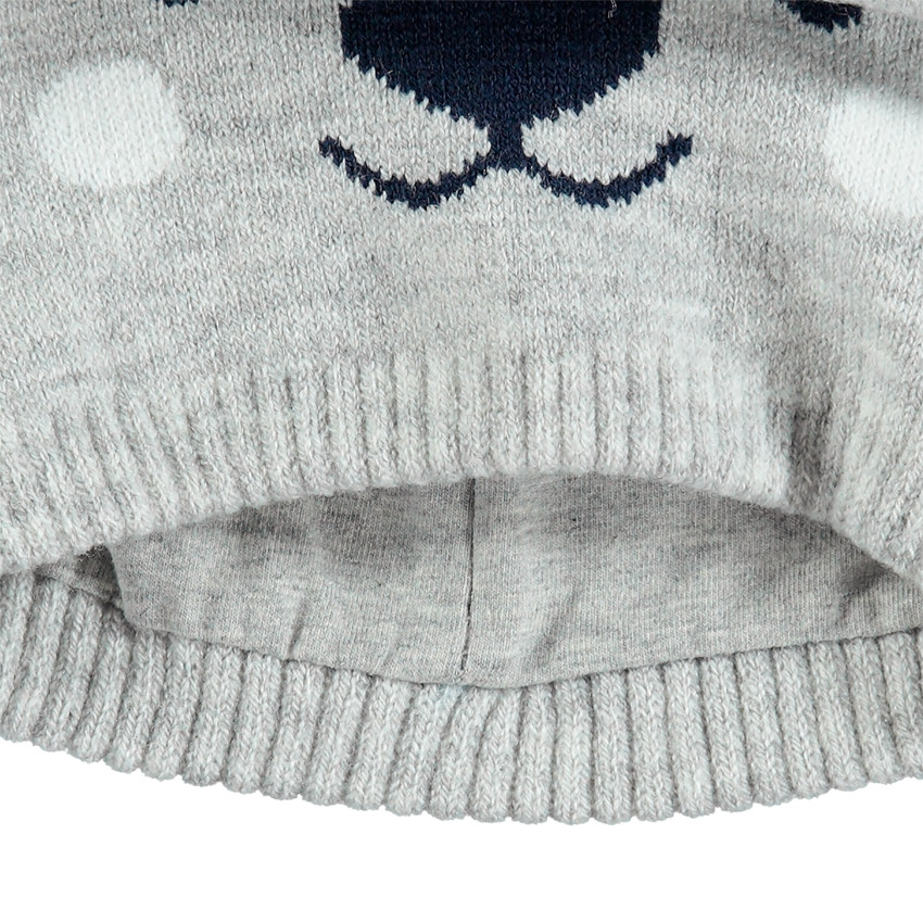 Bonnet en tricot tigre avec oreilles en relief 