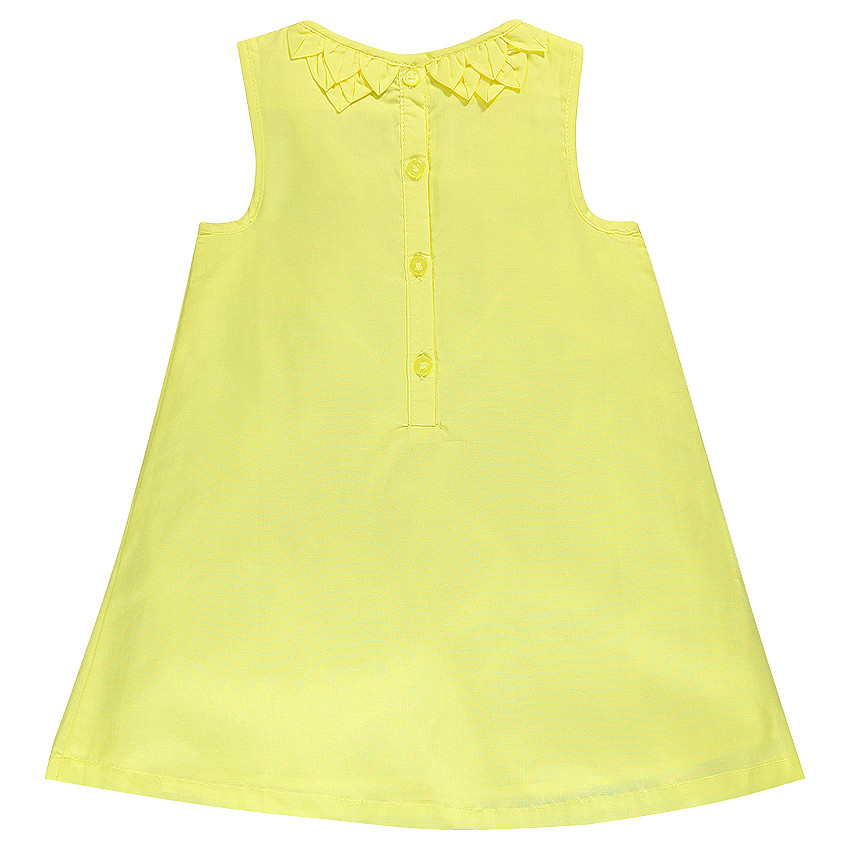 Robe unie sans manches en voile de coton avec print ananas 