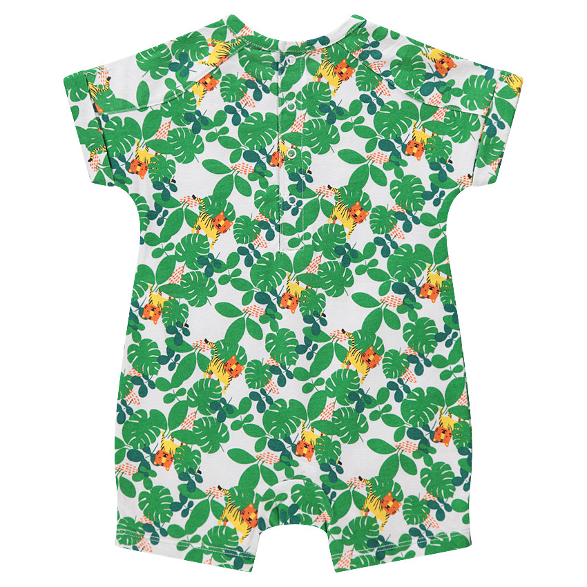 Combinaison en coton avec imprimé jungle all-over 