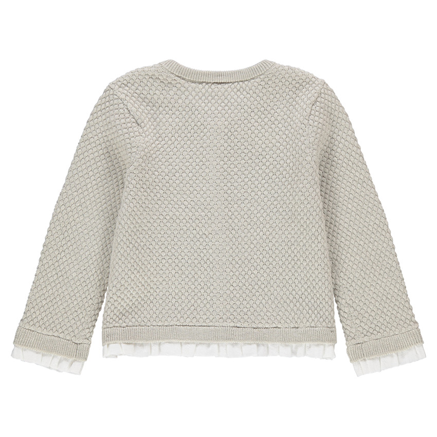 Gilet en tricot fantaisie avec poissons patchés 