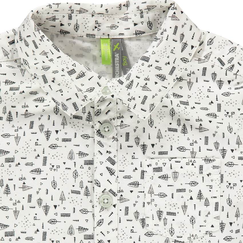 Chemise manches longues avec imprimé fantaisie all-over 