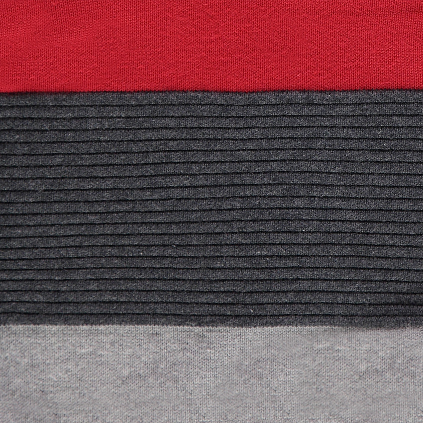 Junior - Pull en tricot fantaisie à capuche avec bandes contrastées 