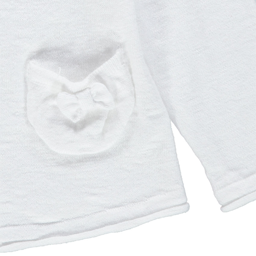 Gilet uni en slub avec poches à noeuds 