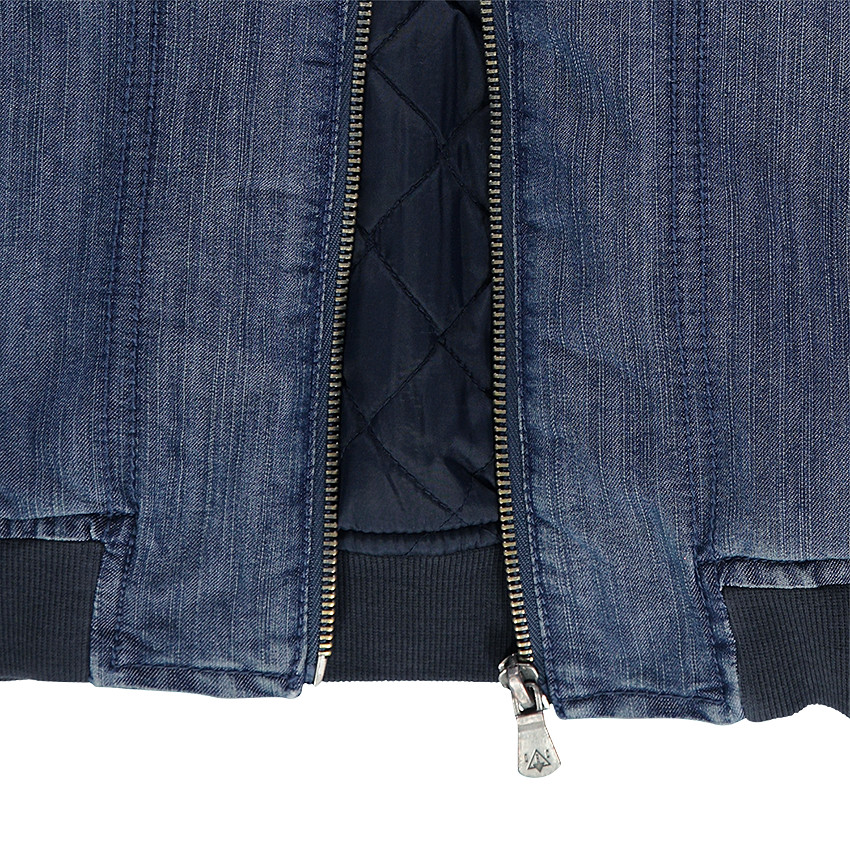 Junior - Blouson effet jeans used avec poche zippée 