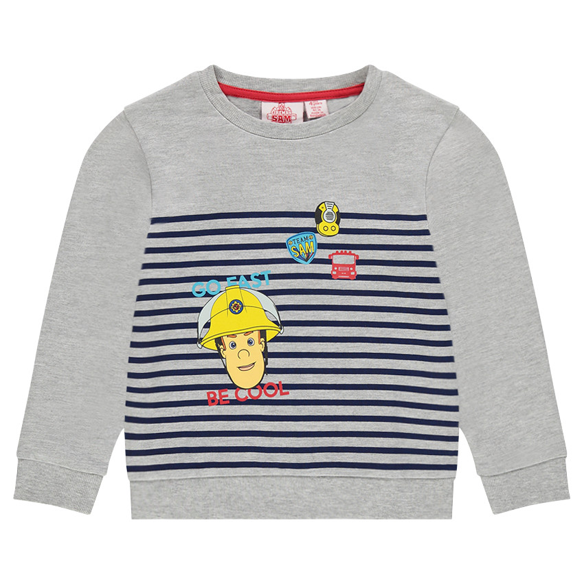 Sweat en molleton avec print Sam le pompier  