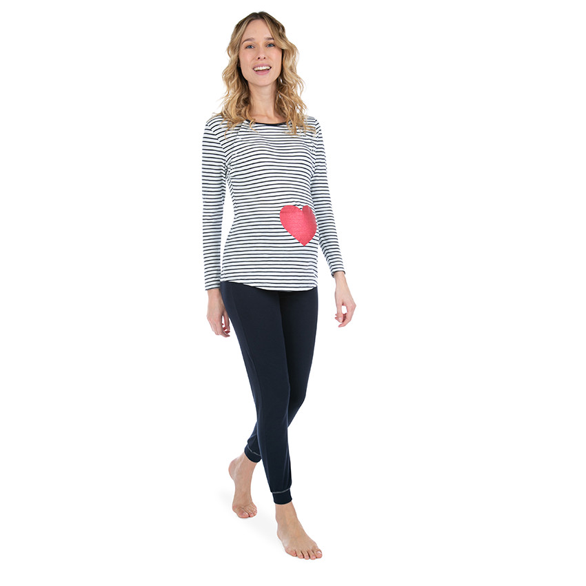 Pantalon homewear uni avec bandeau haut 