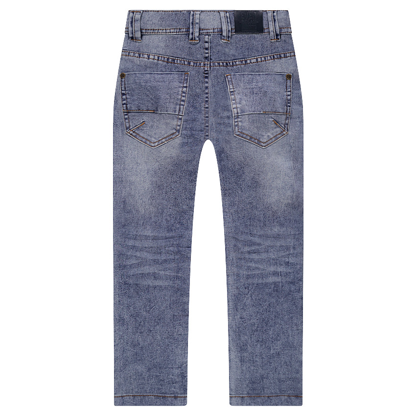 Junior - Jeans slim effet used avec patchs 