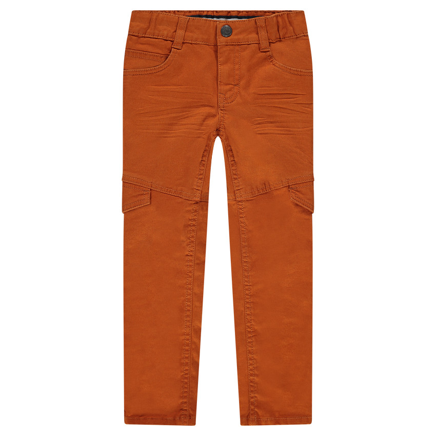 Pantalon coupe slim effet crinkle avec rabats  