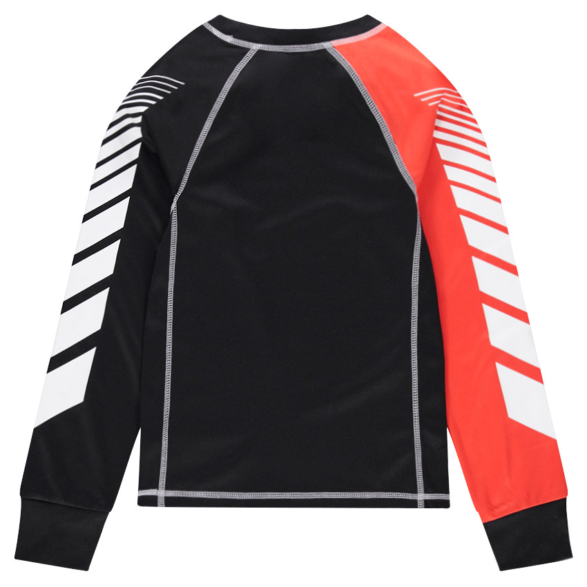 Junior - Tee-shirt manches longues technique avec bandes contrastées 