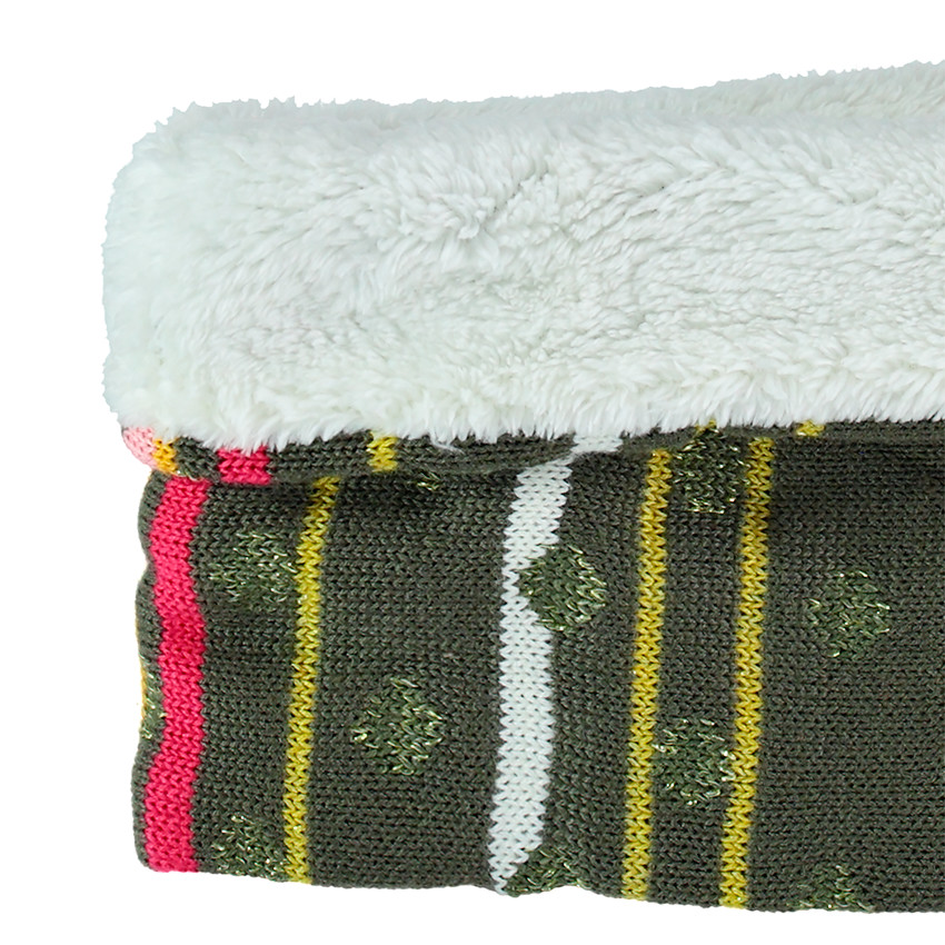 Ensemble bonnet et snood en tricot avec doublure en sherpa 