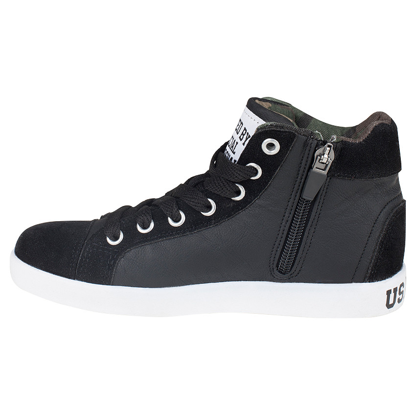 Baskets montantes US Marshall aspect cuir bi-matière du 28 au 35 