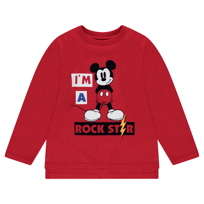 Tee-shirt manches longues en jersey avec print Disney Mickey 