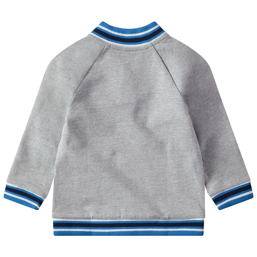 Gilet en molleton avec badge monstre et finitions rayées 