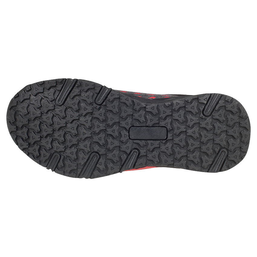 Baskets basses bi-matière avec motif et lacets contrastés 