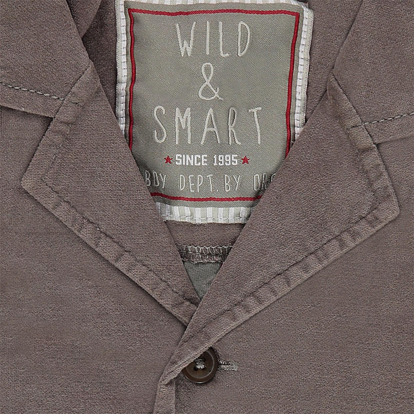 Blazer en velours taupe doublé jersey 