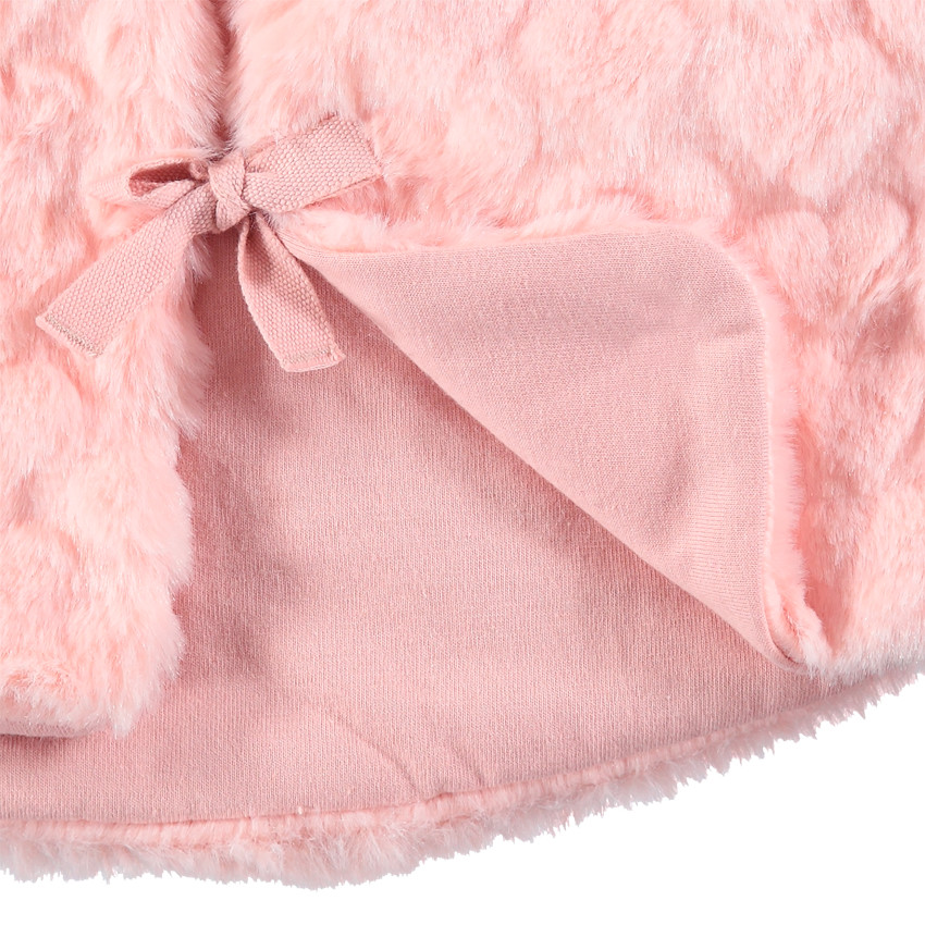 Gilet sans manches en sherpa à coeurs all-over 