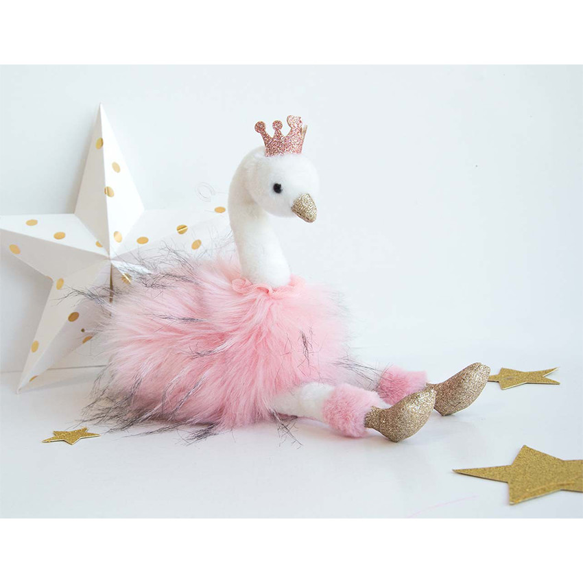 Peluche Cygne 30cm - Rose 
