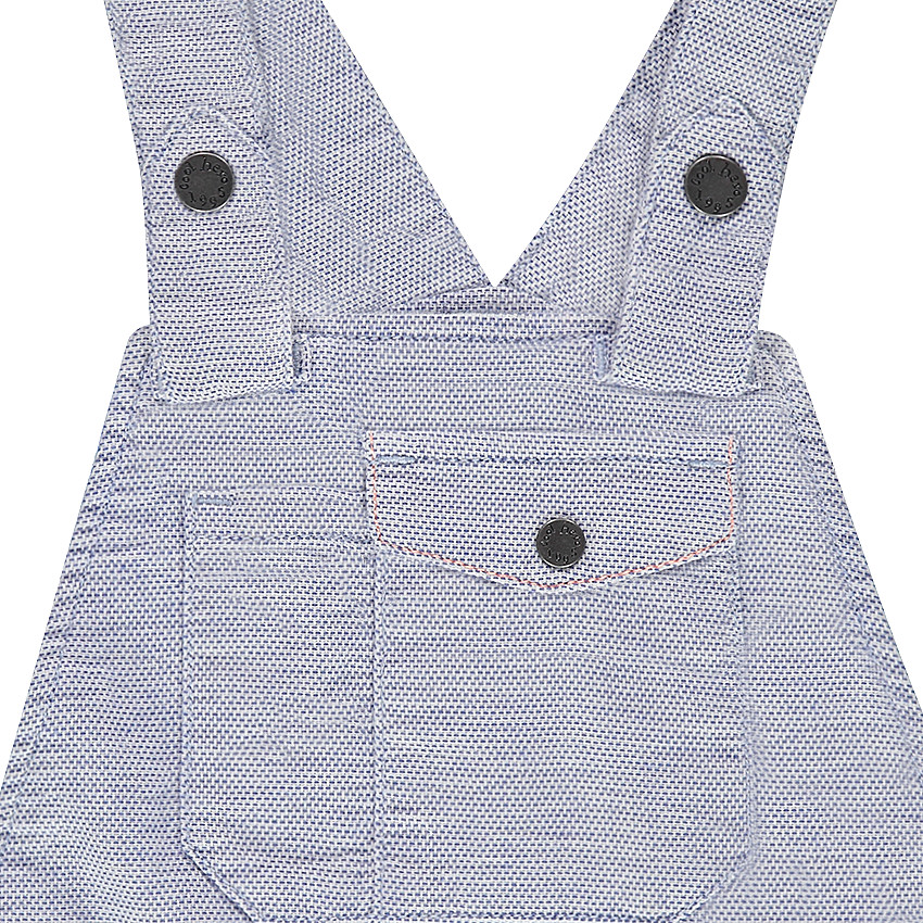 Salopette short en coton fantaisie avec poches  