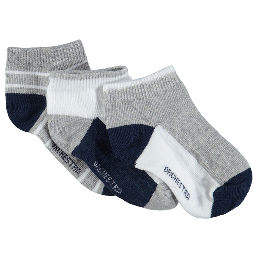 Lot de 3 paires de chaussettes courtes style sportswear 