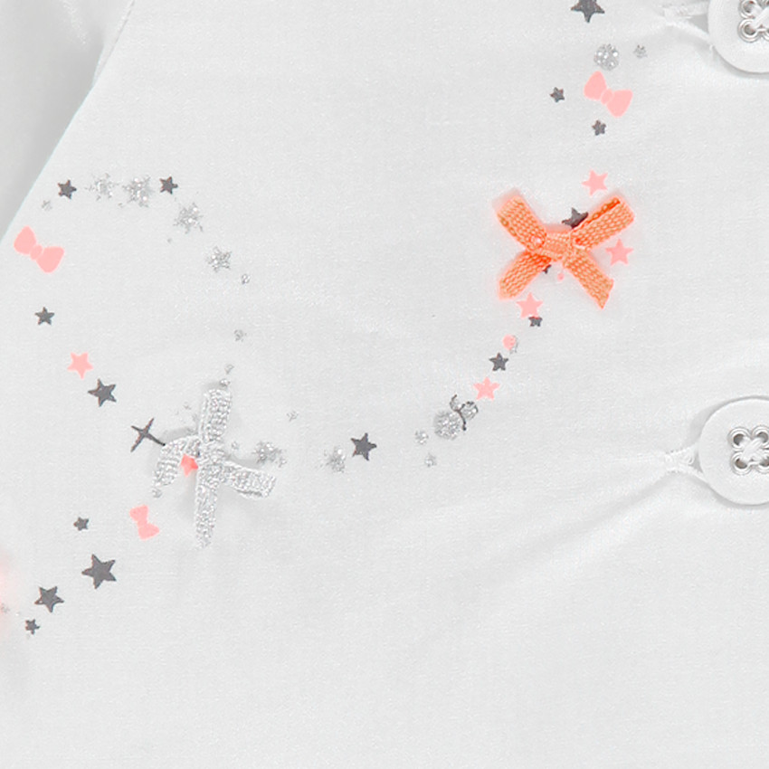 Veste blanche de cérémonie en voile de coton  