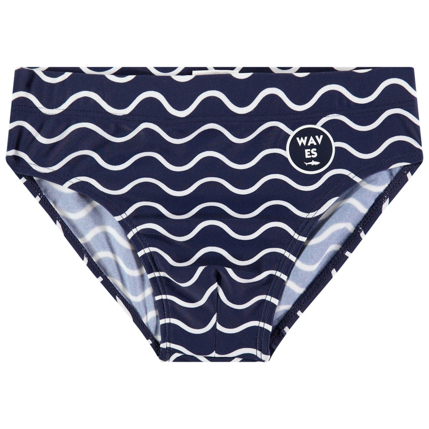 Slip de bain imprimé vagues all-over 