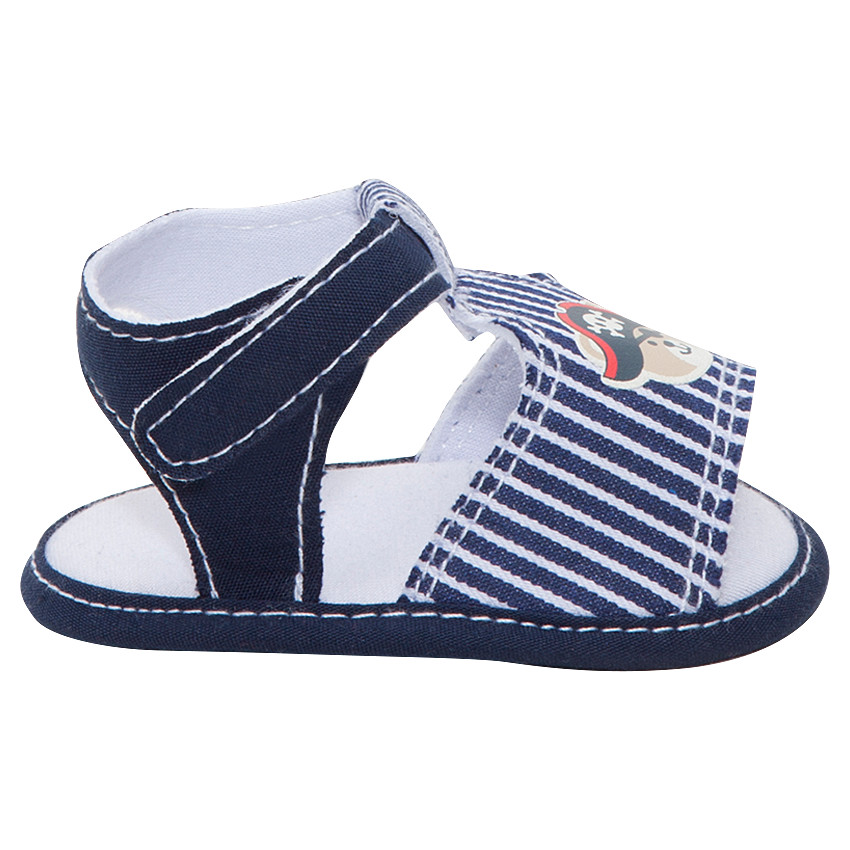 Nu-pieds effet jeans avec rayures et print pirate 