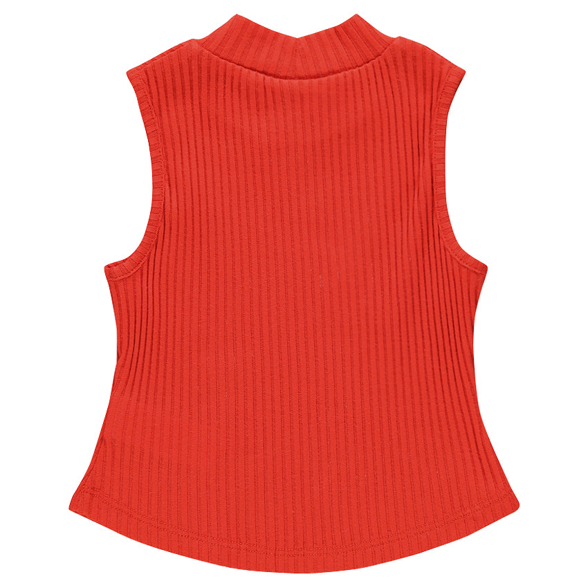 Top sans manches côtelé 
