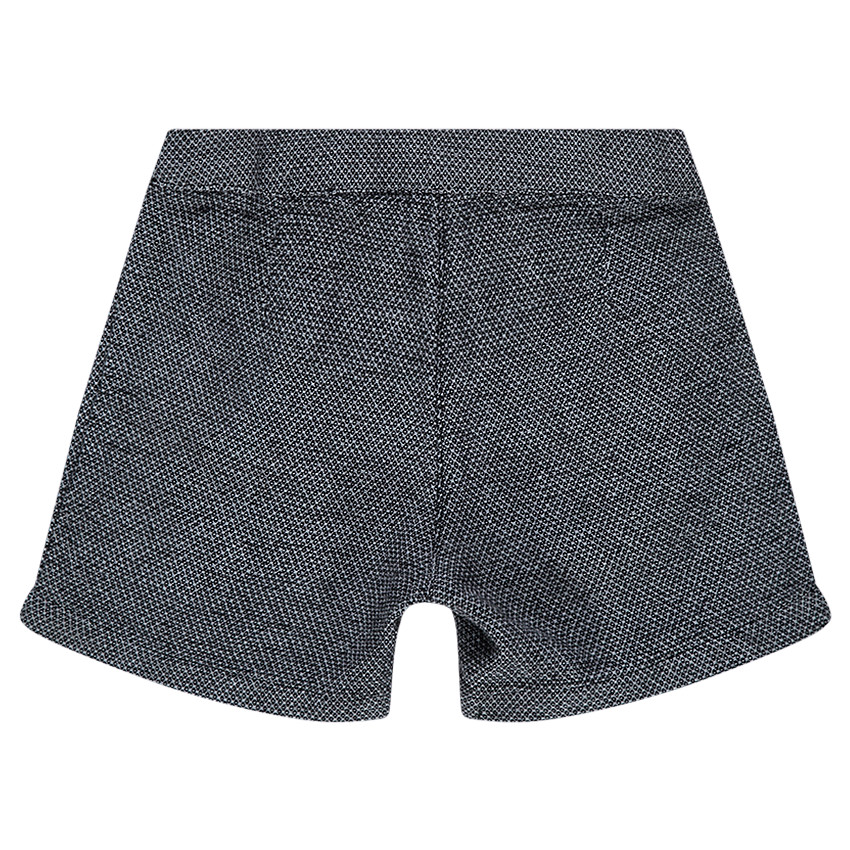 Short en coton fantaisie avec coeur en sequins rouges 