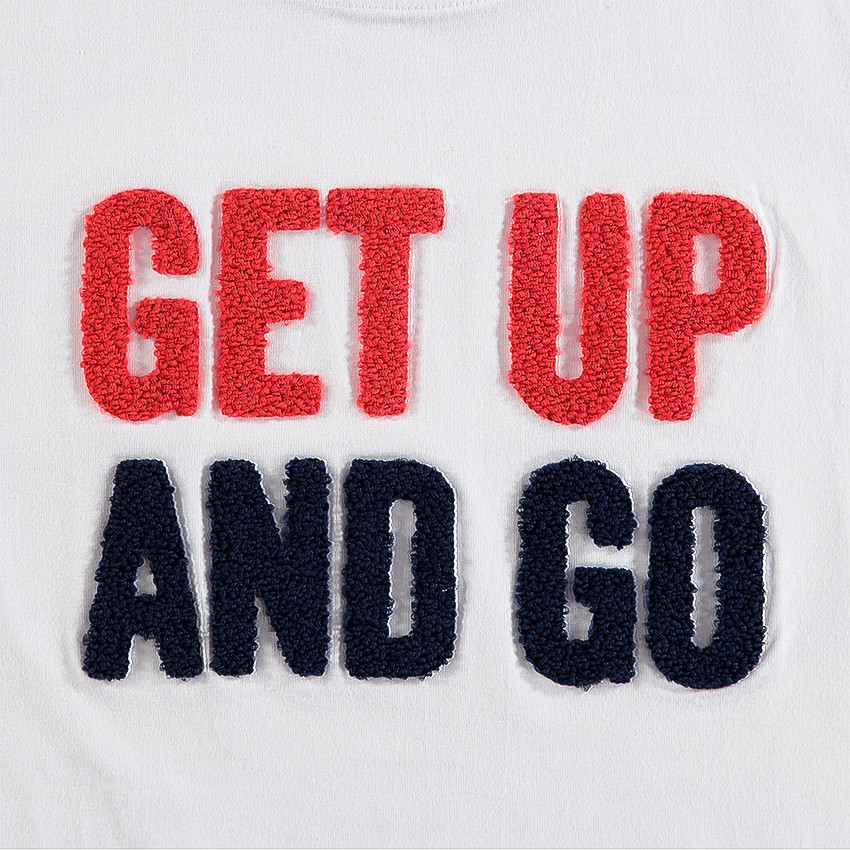 Junior - Tee-shirt manches courtes en jersey avec inscription en bouclette 