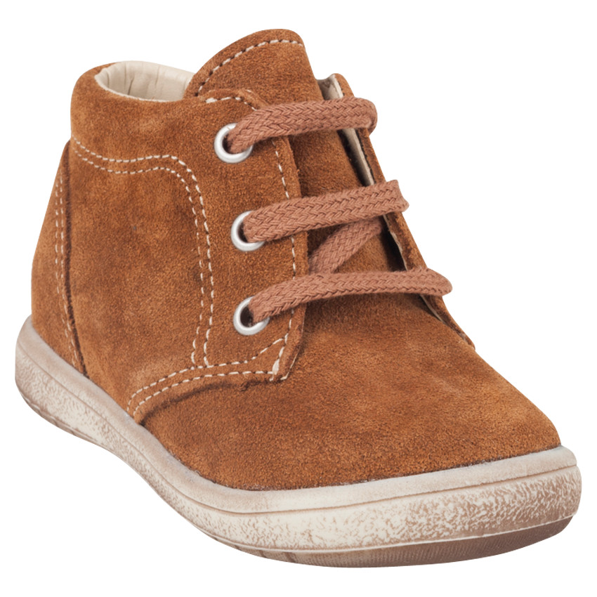 Bottillons en cuir suédé à lacets 